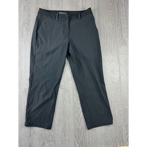 Nike Golf Pants Womens 6 Black Capri Straight Fit Dry Chino Flat Front Stretch